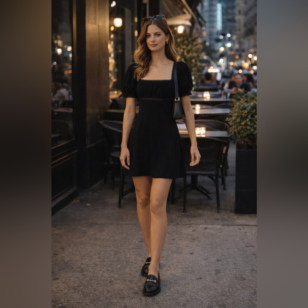 NWT Rumored Napa Valley Mini Dress black Medium